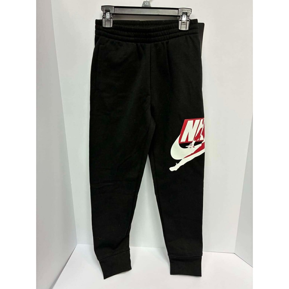 Nike Air Jordan Jumpman Logo Youth Boy's Small Black Joggers 95A434 SMALL‎ NWT